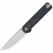 QSP Knife Lark Linerlock Blue/Blk CF