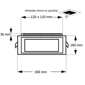 LED PANEL U/Z KNS2-12W 6500K