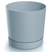 Prosperplast Siv plastični cvetlični lonček s krožnikom 19,9 cm Tubo