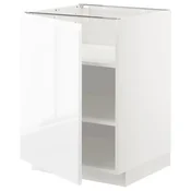 METOD Podni element s policama, bela/Voxtorp v. sjaj bela, 60x60 cm