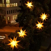 STERNTALER LED-veriga z 9 zvezdami za zunanjo uporabo, rumena - rumena, črna - Plastika