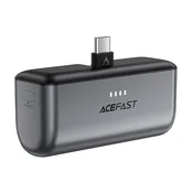 Acefast M9-5000 Power Bank 5000mAh PD 20W – 2x USB-C, LED, zložljiv vtič, črna