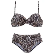 LASCANA Bikini svetlo modra/rjava/kapučino/črna