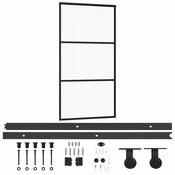 Klizna vrata s priborom ESG staklo i aluminij 102 x 205 cm