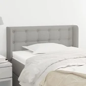 Vidaxl vidaXL Vzglavje s krilci svetlo sivo 103x16x78/88 cm blago