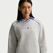 Nike Phoenix Fleece Womens Oversized Graphic Polo Top - Fleece