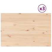 Stolne ploce 3 kom 80x53x2,5 cm od masivne borovine pravokutne