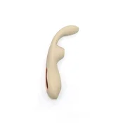 Nikcorp Diskretni vibrator za klitoris i G-točku s 10 načina vibracije i 7 načina usisavanja, vodootporan IPX6, bež