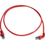 Telegärtner RJ45 omrežni priključni kabel CAT 6A S/FTP 0.50 m rdeče barve z zaščito pred gorenjem, brez halogena Telegärtner