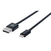MANHATTAN Kabel MANHATTAN 354400, USB Charge & Sync, USB-A (M) na Lightning (M), MFI, 480 Mbps, 1m, Crni*, (5000195671)