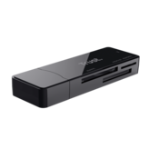 TRUST Čitač kartica NANGA USB3.1, M2,MS, Micro-SD,SD, crna