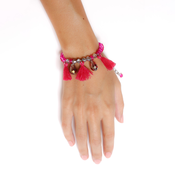 BRANIC JEWELRY Narukvica sa kristalima i crvenim kicankama Rory