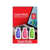 Pendrive SanDisk SDCZ50C-016G-B46T Plava Roza Zelena 16 GB (3 kom.)