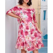 Resti Womens floral oversize midi dress