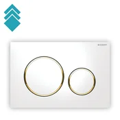 Geberit Tipke za vodokotlic Sigma 20, Belo-zlatne boje