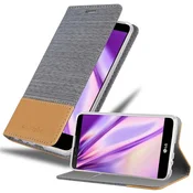 Cadorabo CADORABO Ohišje, združljiv z LG v svetlo sivo rjavi barvi - zaščitni pokrov z magnetnim zapiranjem, stoječo funkcijo in režo za kartico, (20569715)