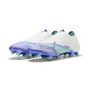 PUMA ULTRA NITRO™ 7 ULTIMATE HYPER RUSH FG Laceless Football Boots Unisex, Sport, White/Dark Amethyst/Lapis Lazuli, 48