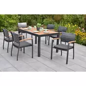 Gardenson VRTNA GARNITURA ASTROS aluminij barve grafita, naravne barve