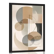 Plakat abstraktne oblike No9 - 40x60 black