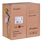 Lanberg Omrežni kabel Lanberg LCU6-12CU-0305-S Cat6 U/UTP, 305 m, siv