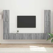 Set TV komoda 8 pcs Siva Sonoma Konstruirano drvo
