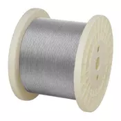 VEVOR Jeklene vrv 1x19 pramenov 32 mm x 3048 m srebrna barva