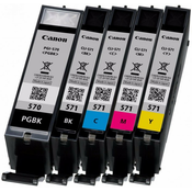 Komplet 5 XL kartuš Fenix CLI-571XL B/C/M/Y + PGI-570XL (4+1gratis) za Canon MG5750, MG6850, MG6851, TS5050, TS6050 - XL kapacitete ter kvalitete izpisa enake originalu
