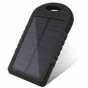 aptel Solarni 2x USB powerbank 5000mAh 1x microUSB + LED svetilka