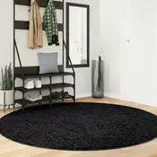 Tepih OVIEDO kratkih vlakana crni O 200 cm