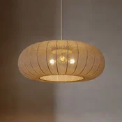 Lindby viseča svetilka Helin, rjava, O 70 cm, tekstil, 3 x E27 - Dnevna soba/jedilnica - Skandinavski - Tkanine/tekstil