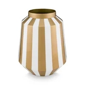 Pip Studio Vaza Stripes bela/zlata črta 24x29cm