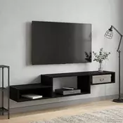 TV ormar za montažu na zid Zidna montaža Crni hrast