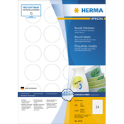 Herma etikete krug 40 mm A4/24 1/100 bela ( 02H4476 )