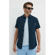 Košulja Pepe Jeans PYKE za muškarce, boja: tamno plava, regular, s klasičnim ovratnikom, PM308495
