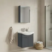 HANAH HOME Kupatilski ormarić sa umivaonikom i ogledalom (2 komada) Purus 55 334