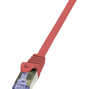 LogiLink RJ45 omrežni priključni kabelCAT 6A S / FTP [1x RJ45 vtič - 1x RJ45 vtič] 0,25 m rdeča Lo