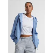 Womens zip-up hoodie Fluffy Hoody light blue