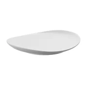 DUKA TIME krožnik za zajtrk 22x19 cm bel porcelan
