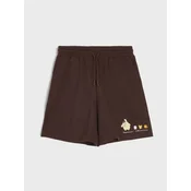 Sinsay - Pamucne kratke pantalone sa printom PomPomPurin - tamno braon