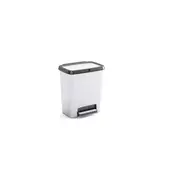 eoshop Pedalni koš za ločevanje odpadkov Compatta Steel, srebrn, 2x20 L