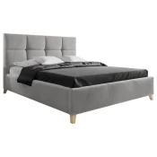 Carryhome OBLAZINJENA POSTELJA 180 cm x 220 cm , tekstil siva