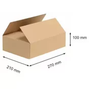 TRANSPORTNA KARTONSKA ŠKATLA TRISLOJNA 270x210x100mm