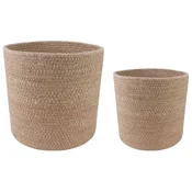 Vidaxl Komplet loncev za rastline 2 szt. Naravna O 28 x 28 cm