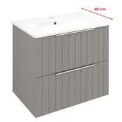 SAPHO Elegantna stenska omarica za umivalnik, rjava, 58x54x39 cm, CIRASA STRIP