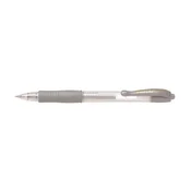 Gel olovka, 0,32 mm, s gumbom, PILOT G-2 Metallic, srebrna BL-G2-7-SI