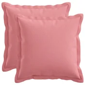 vidaXL Prevleka za blazino 2 pcs HOUTEN Roza 40 x 40 cm Lažni lanu