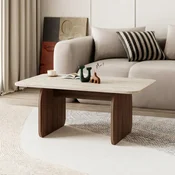 Hanah Home klub sto Pietra, 100 cm, travertin / orah Milano