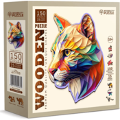 Gaudy Cougar Wooden Puzzle M (150 Pieces)