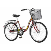 VISITOR Ženski bicikl LO241F#CR 24/15 LOLAND bordo-žuti