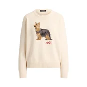 Lauren Ralph Lauren Pulover kremna/rjava/krvavo rdeča/črna